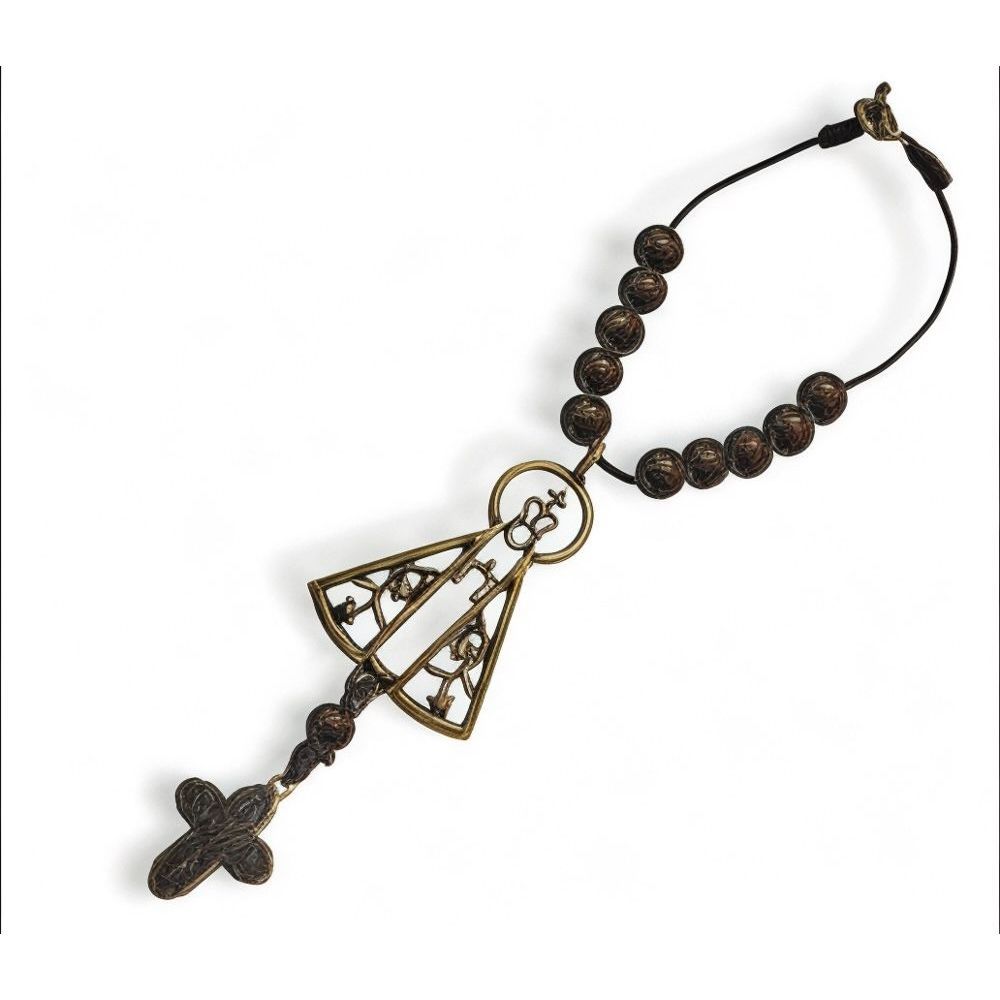 Dezena Retrovisor Carro Nossa Senhora Aparecida vazada 20cm