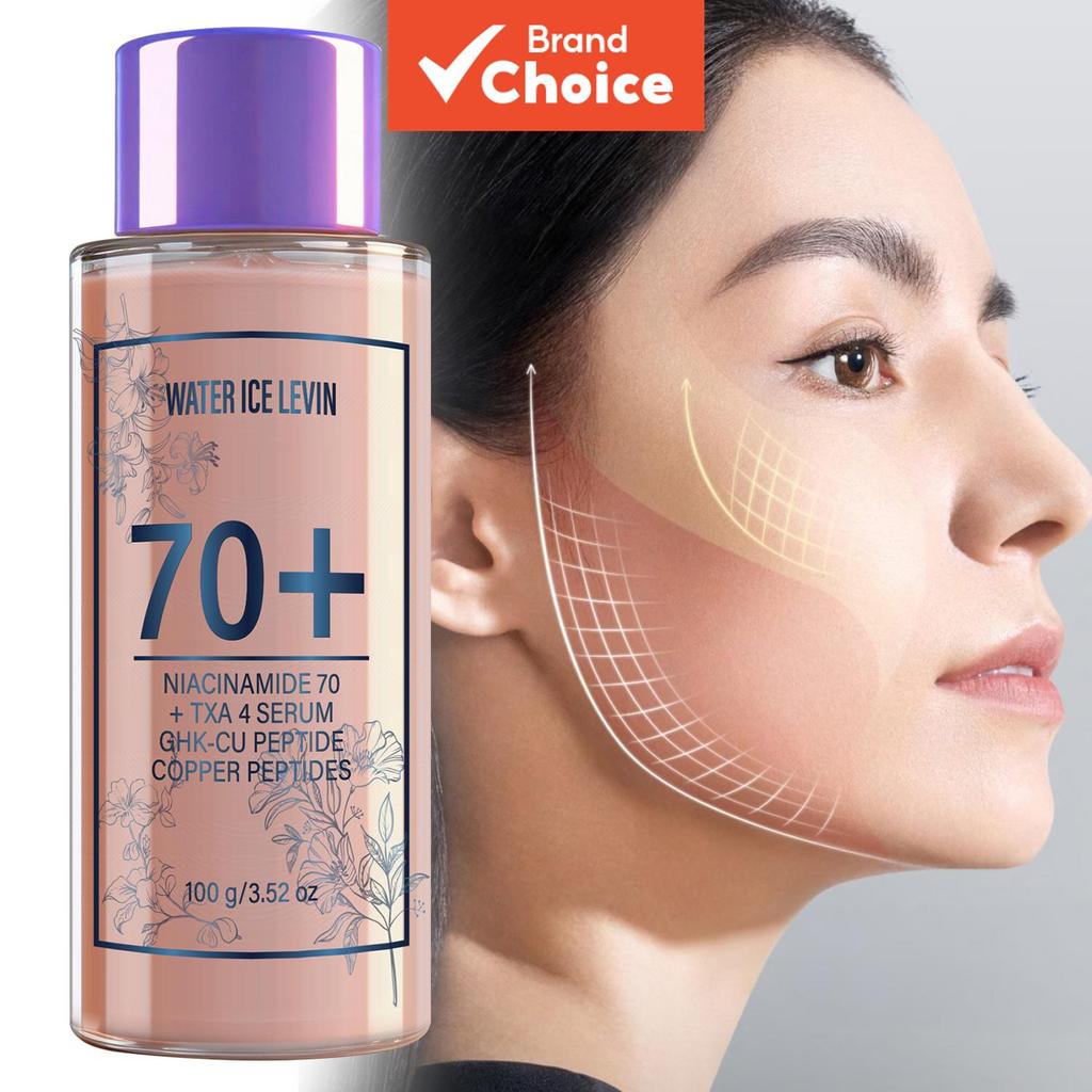 WATER ICE LEVIN Niacinamida 70 + TXA 4 , 100g, com s de Cobre, para Cuidados Diários com a Pele Facial, Hidratante e