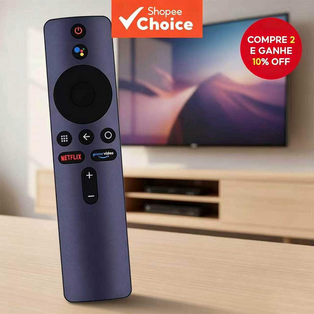Xiaomi Mi TV Stick Mi Box 4K Controle Remoto Compatível com Bluetooth de Voz