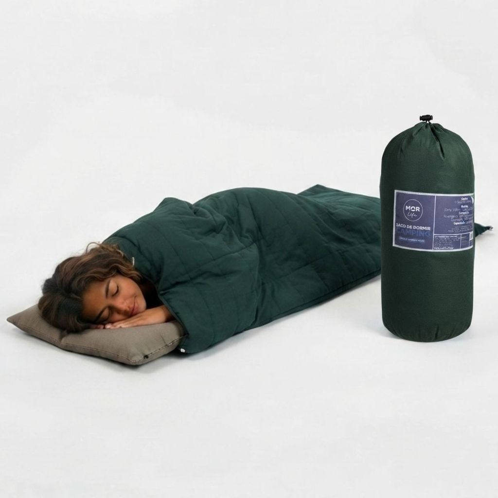 Saco De Dormir MOR Solteiro Proteção e Conforto Térmico pra Frio de Até 6°C com Zíper
