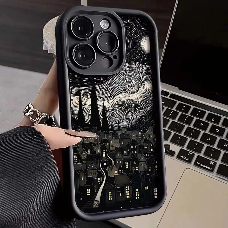 Capa de Telefone Luxuosa com Céu Estrelado para Xiaomi Mi 14 13 12 14T 11 Lite 1