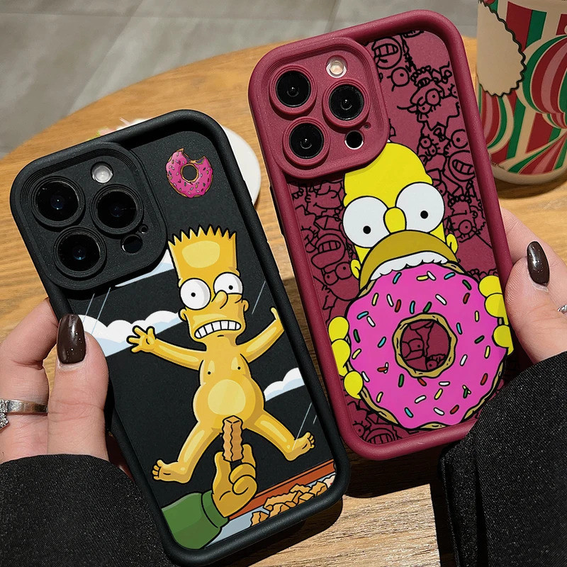 Capa de Telefone com Desenho do Homer Simpson para Xiaomi Mi 14 14T 13 12T 11 Li