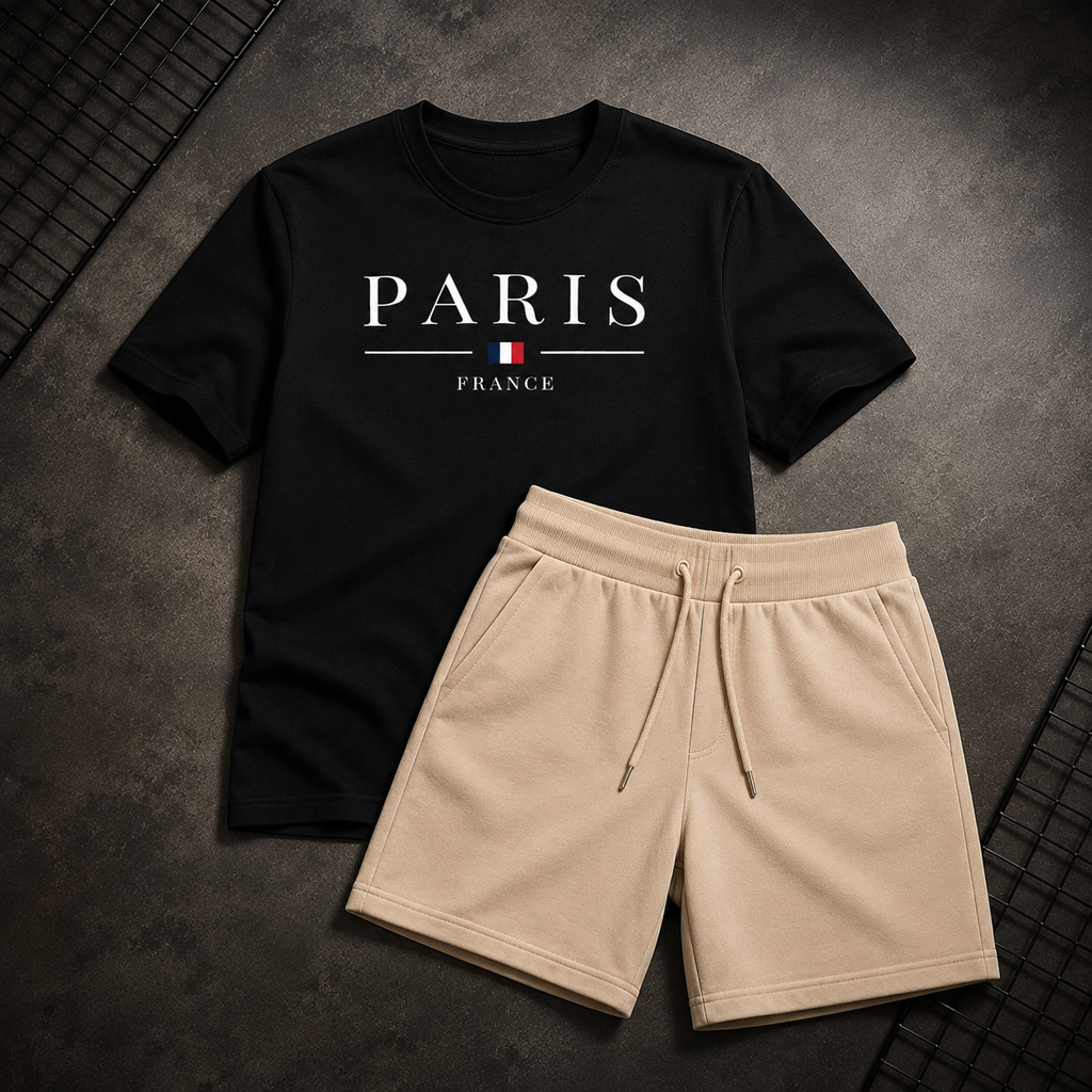Conjunto Infantil Masculino Estilo streetwear Kit camisa Estilosa Infantilinfantil Bermuda Camisa