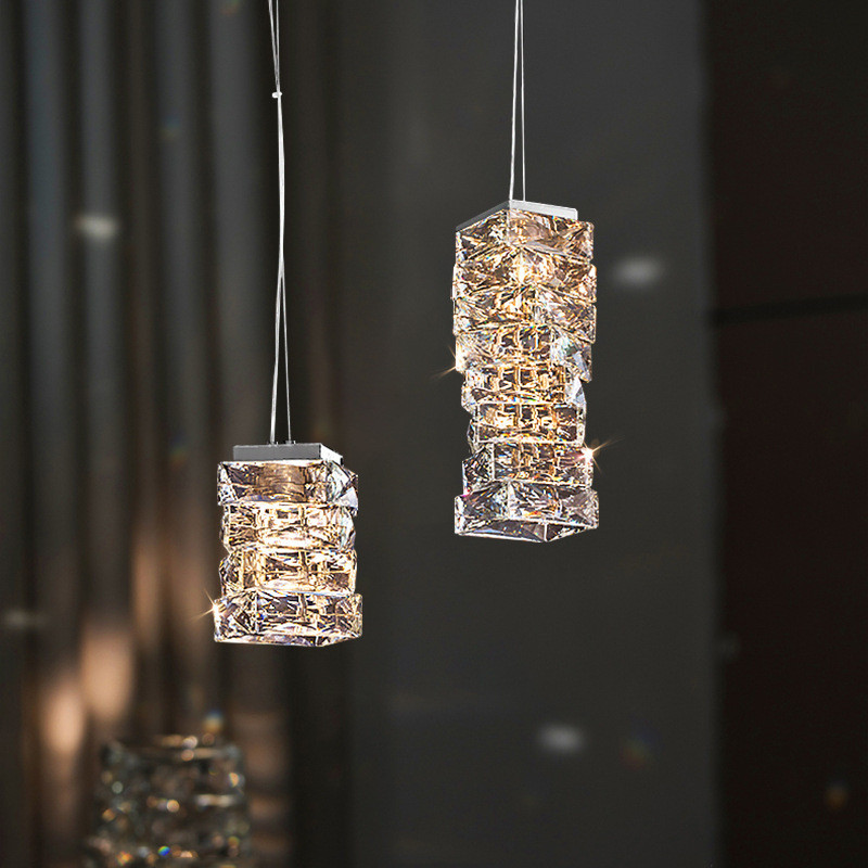 Lustres De Cristal De Luxo CZHLIFE , Luz De Teto Pendente LED Minimalista Moderna , Balcões De Bar , Entradas E Lâmpada 