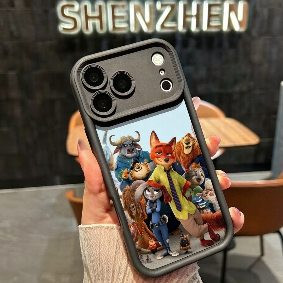 Samsung A36 A56 A55 A54 A53 A52 A52S A50 A51 A71 A72 A50S A30S Capa Protetora Anti-queda de Zootopia (Família Completa)