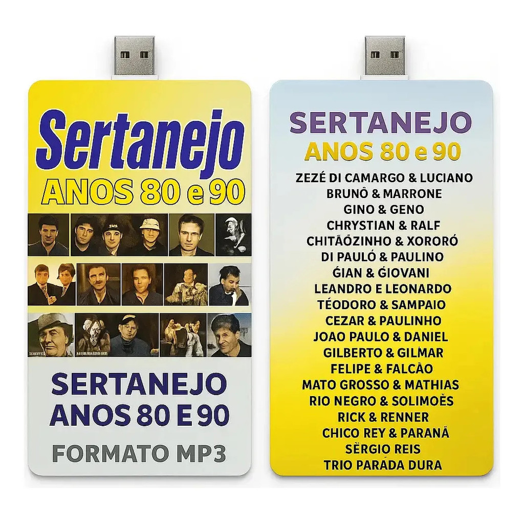 Coletânea Mp3 +880 Músicas Sertanejo Anos 80 E 90