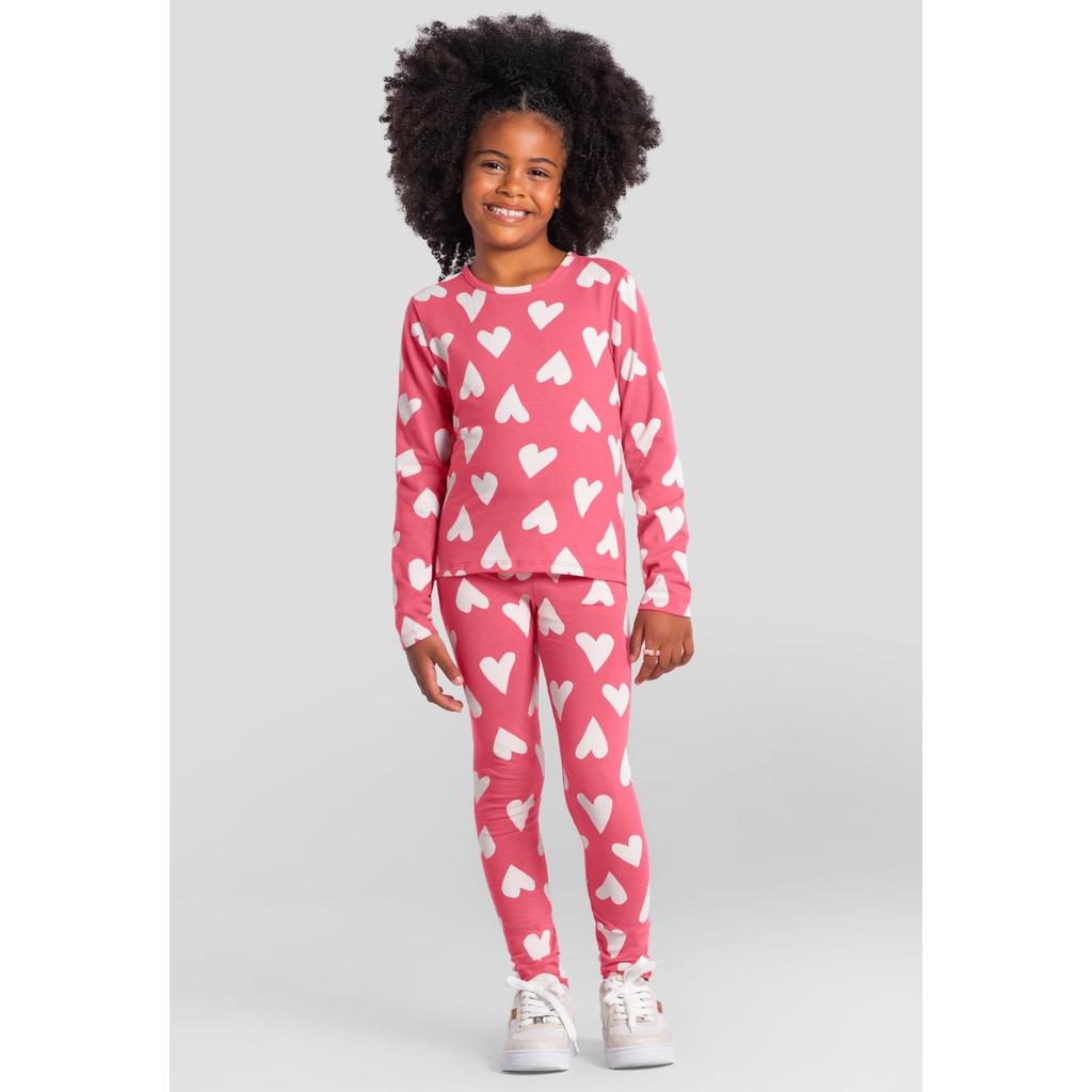 Calça legging infantil menina em cotton jeans Brandili - 1
