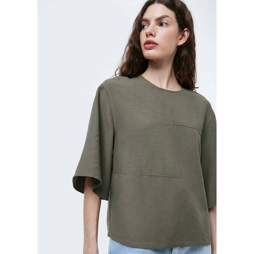Blusa Feminina Manga Curta Em Viscose