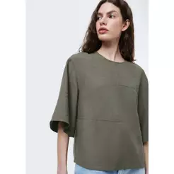 Blusa Feminina Manga Curta Em Viscose