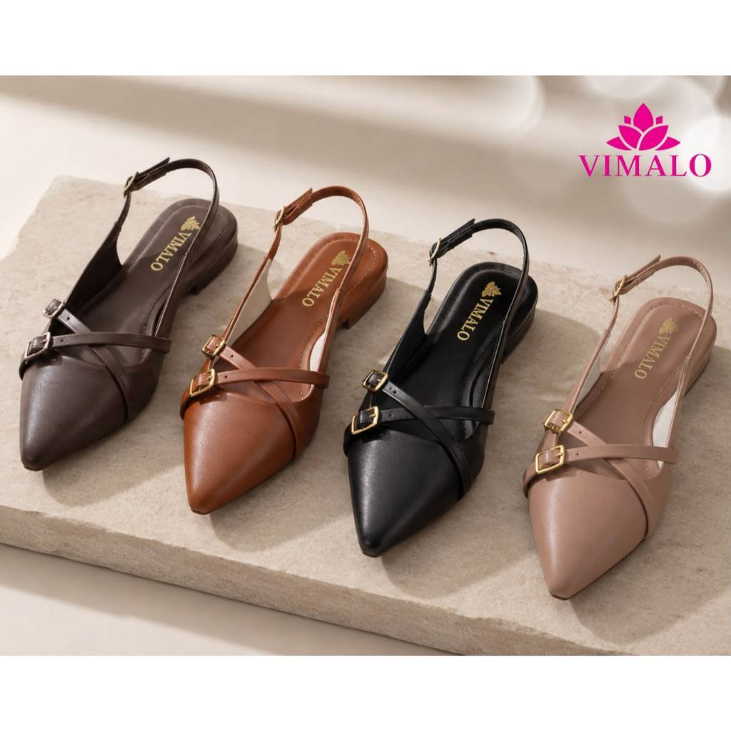 Sapatilha Feminina Bico Fino Vimalo Elegante, Clássica e Delicada 2 Fivelas - Sap03