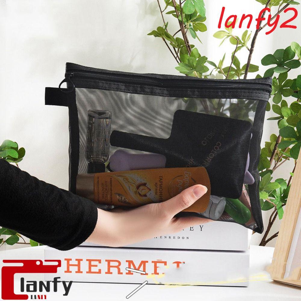 Bolsa Cosmética De Malha LANFY , De Maquiagem Para Estojos De Lápis De Grande Capacidade Transparente Armazenamento De B