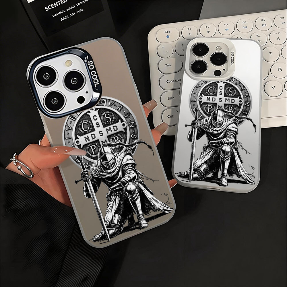Capa Para Samsung A56 A55 A54 A53 A17 A07 A16 A06 A34 A15 A14 A36 A35 A34 A22A05 Saint Benedict Cross Knight Phone Case
