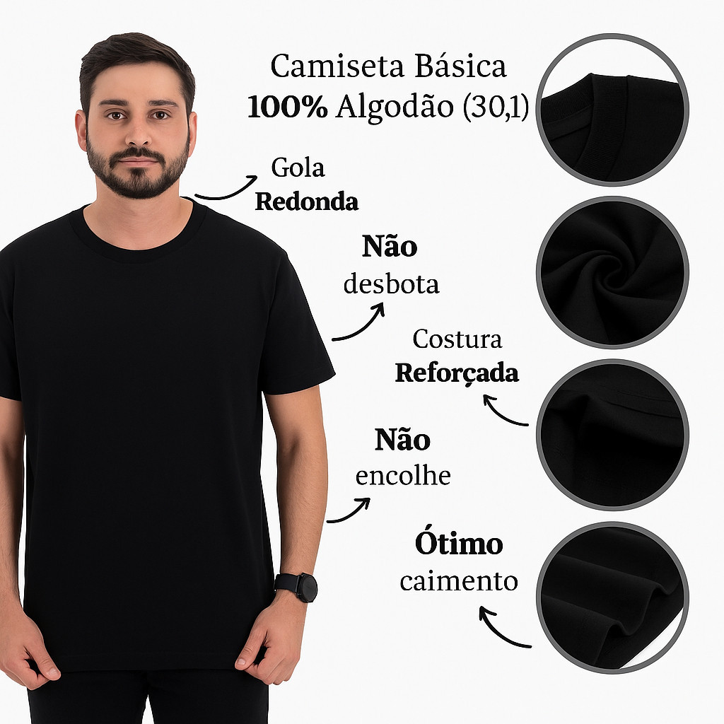 Camiseta Unissex Personalizada LULA Faz o L Camisa Básica 100% Algodão Premium Classe — imagem 2 de 2