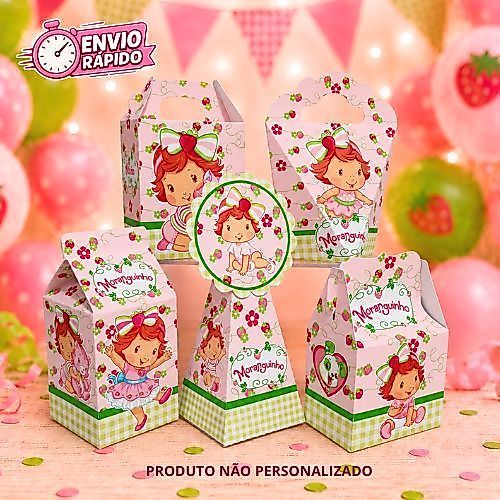 Kit Caixas Moranguinho -Lembrancinhas para Aniversário - kit festa - caixinhas personalizadas - festa infantil