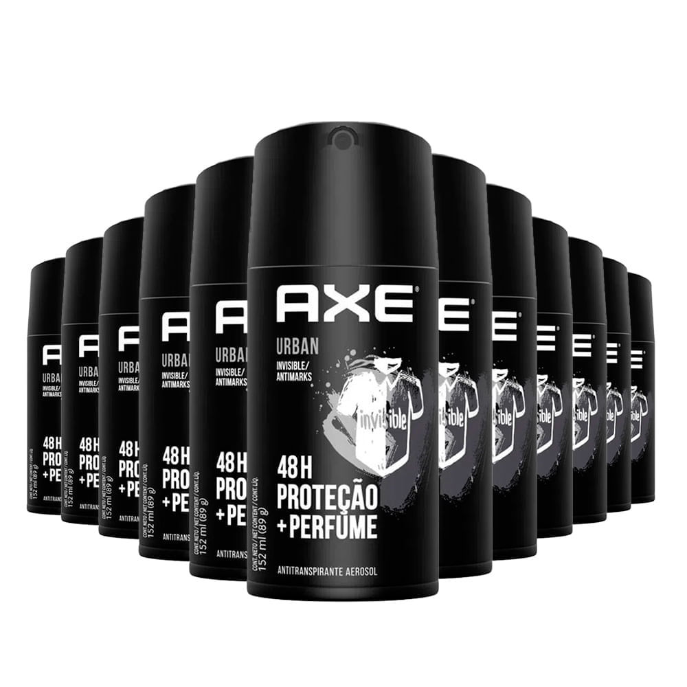 Kit Desodorante Antitranspirante Aerosol Masculino Axe Urban Anti Manchas 152ml/