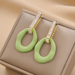 Moda geométrica estilo grande diamante piscando diamante Hoop brincos 2025 novo estilo na moda Super fada temperamento b