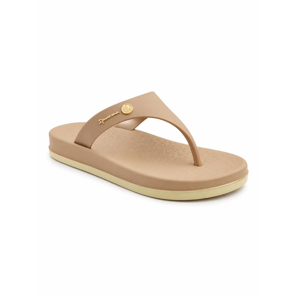 Chinelo Feminino Ipanema Pluma Marrom Amarelo Casual Leve