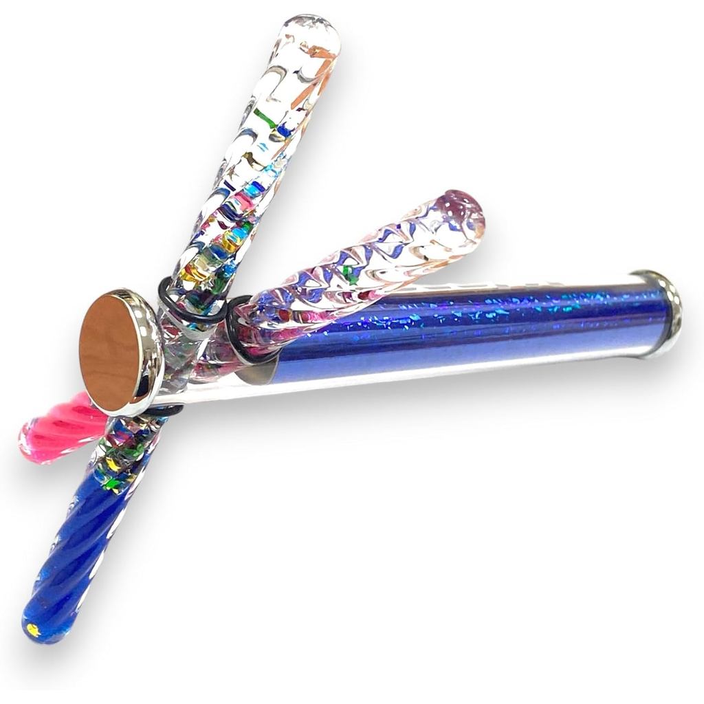 Varinha Mágica de Glitter Dupla Star Magic KaleidoscopeX, Duas Varinhas Pequenas de Glitter, Caleidoscópio de Efeitos Cr