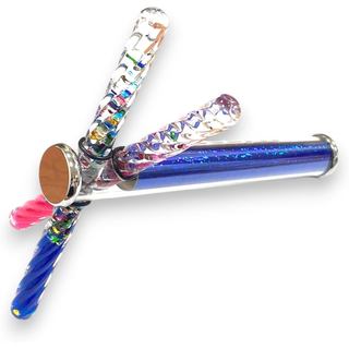 Varinha Mágica de Glitter Dupla Star Magic KaleidoscopeX, Duas Varinhas Pequenas de Glitter, Caleidoscópio de Efeitos Cr