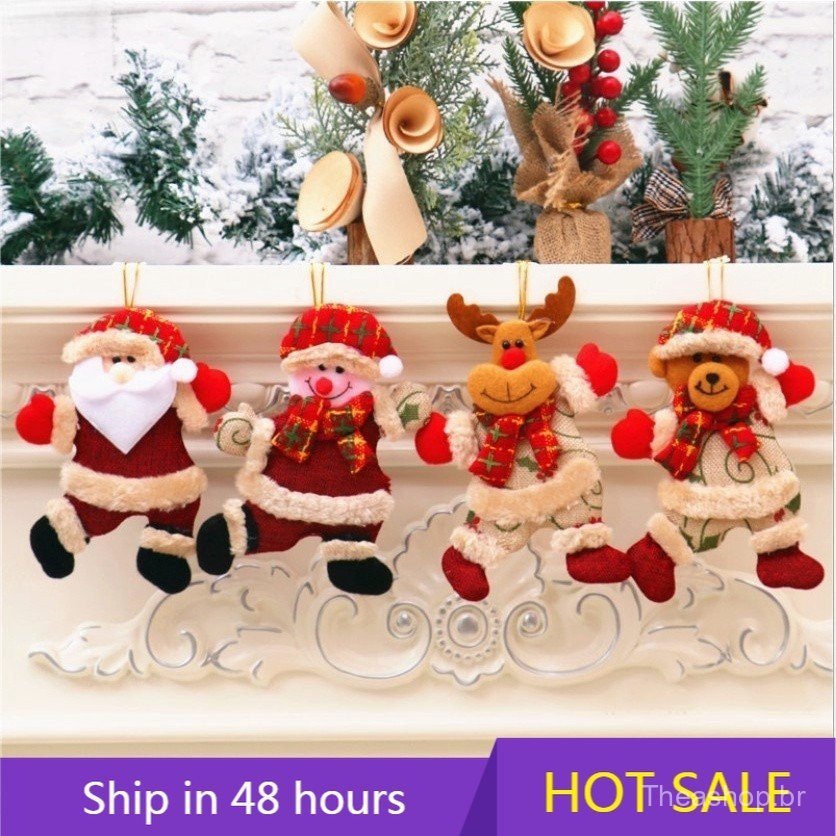 2027 Saco De Presente De Natal Meias Dos Desenhos Animados Meia Santa Urso Elk Boneco De Neve Árvore Pendurado Ornamento