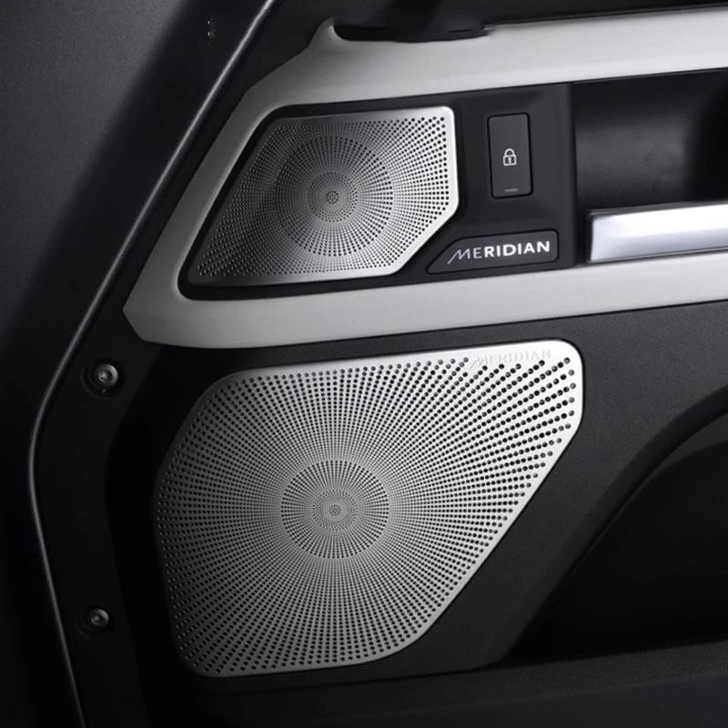 Guarnição De Buzina De Carro Para Land Rover Defender 90 110 2020-24 Acessórios De Liga Decoração De Alto-Falante Capa P