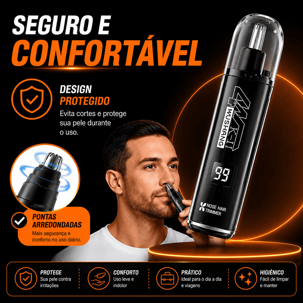 Aparador de Pelo Nariz Cortador Facial Para Orelha Rosto Aparador De Barba Pequeno Compacto Viagem