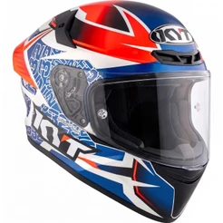 Capacete Kyt Tt-course Vinales Rep Balance Orange e Blue Com Viseira Cristal