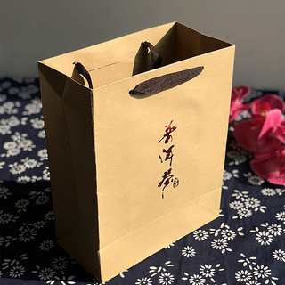 Sacola de papel kraft para chá pu'er, saco de papel kraft dourado para chá pu'er, saco de embalagem para presente de chá