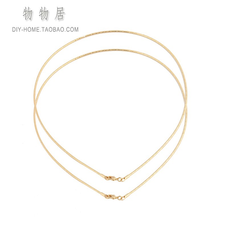 Jóias diy Material 18k colar banhado a ouro Real retenção de cor fio de ouro colar banhado a cobre platina cobra osso co