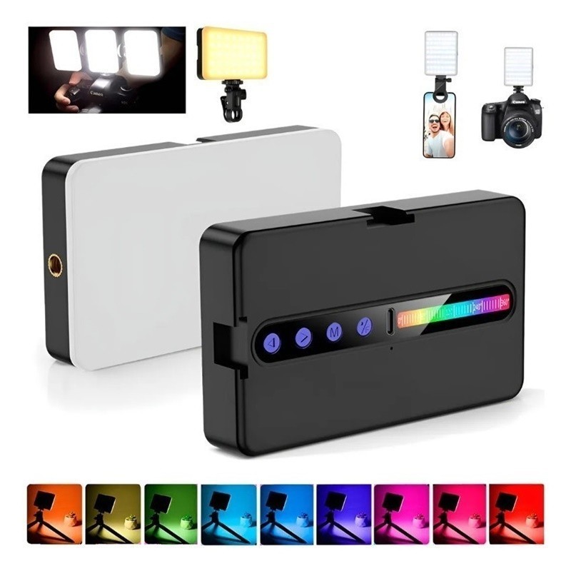 Luz LED RGB Portátil Recarregável 2700K-6500K Iluminação Profissional para Foto e Vídeo Orbitta