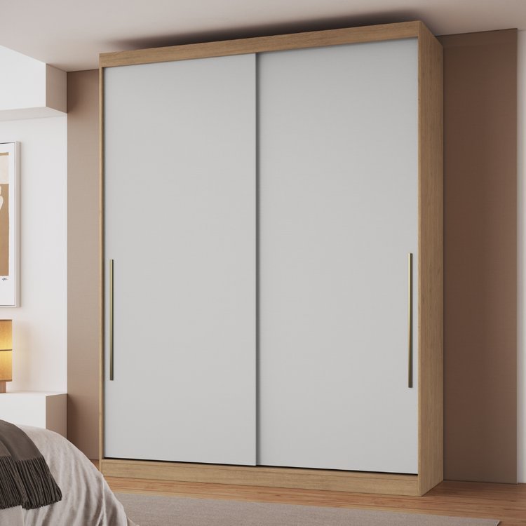 Módulo de Guarda Roupa 2 Portas 2 Gavetas Angelin e Blanc Elegance Bege Angelin/Blanc