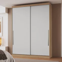 Módulo de Guarda Roupa 2 Portas 2 Gavetas Angelin e Blanc Elegance Bege Angelin/Blanc