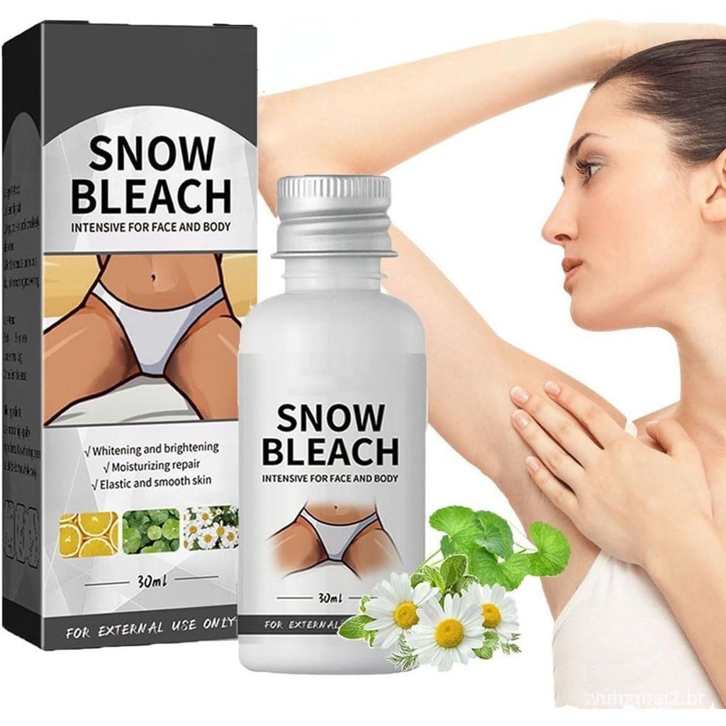 Creme Clareador Snowflake, usado para remover manchas de cor no corpo e áreas íntimas - axilas, pescoço, virilha, joelho