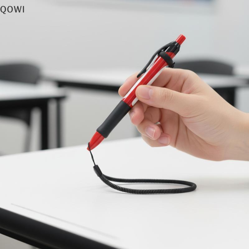 qo 5 Peças Caneta Stylus Universal Conjunto De Cordas Anti-Perda Cabos Retráteis De Mola Para Smartphone Tablet Escola E