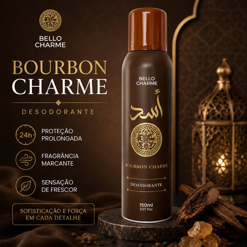 Desodorante Bourbon Bello Charme 150ml Perfumaria Árabe