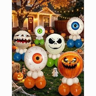 Balão de filme de alumínio para halloween ao ar livre, abóbora de halloween, vampiro, decoração de festa, adereços de at