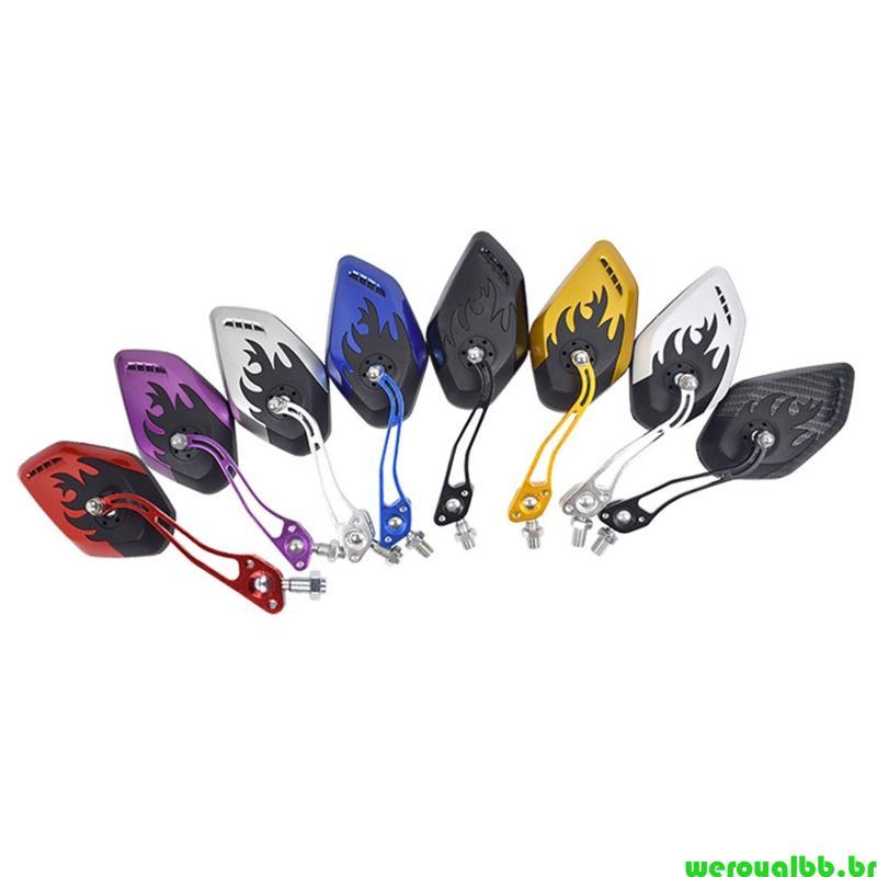 weroyalbb 1 Par Espelhos Laterais Retrovisores Para Motocicleta, Adequados A Das Motocicletas
