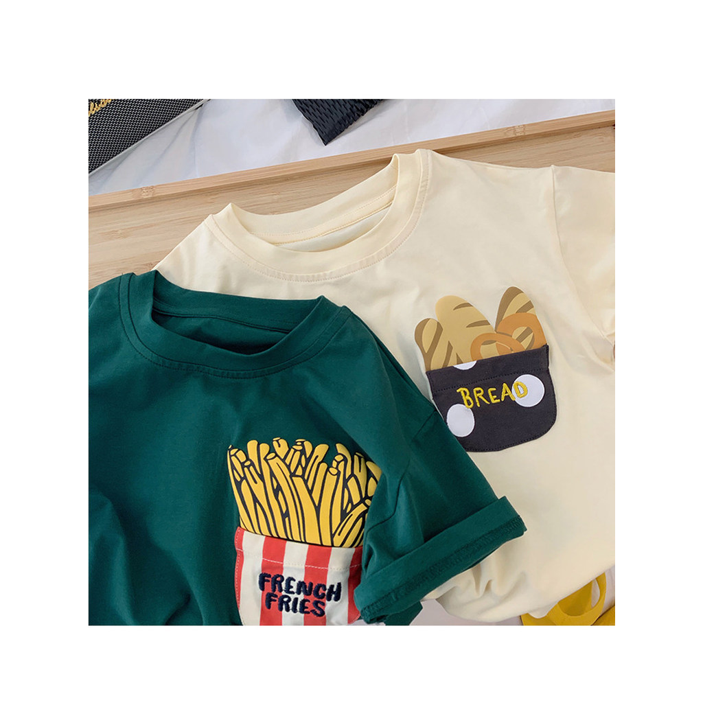 Meninos verão camiseta de manga curta crianças puro algodão respirável em torno do pescoço camiseta médio pequeno crianç