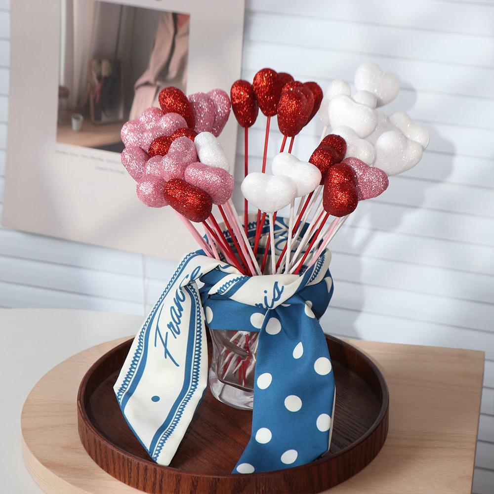 IQGANYG 10 Peças De Toppers De Bolo De Coração , Palitos De Espuma Com Glitter Para Festival , Decoração DIY