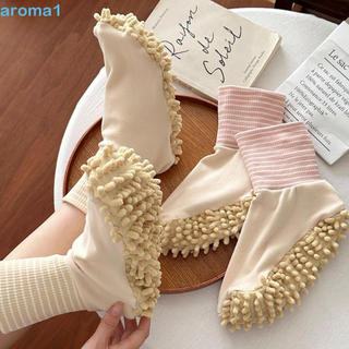 Meias Absorventes AROMA1 para Limpeza Fácil, Pantufas Criativas de Microfibra, Pantufas Macias e Portáteis 9FAS
