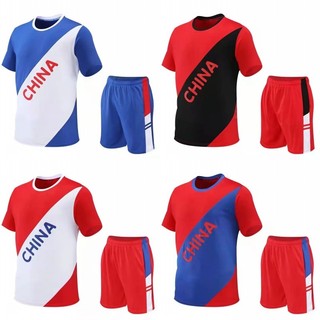 Correndo roupas esportivas camisa de futebol terno masculino verão Fitness de secagem rápida esportes de manga curta Sho