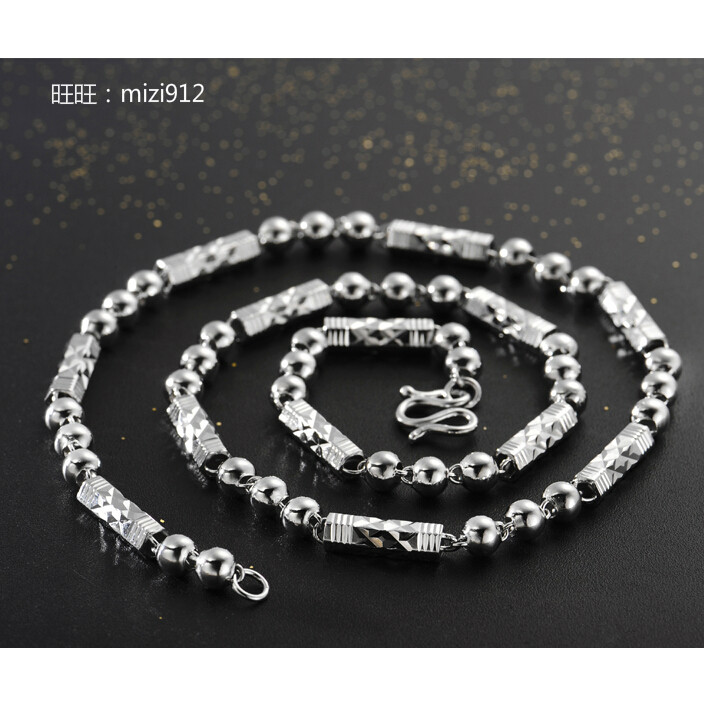 Colar masculino G005 imitação de prata imitação de ouro branco colar grosso 4-5mm comprimento 48cm hexágono frisado cola