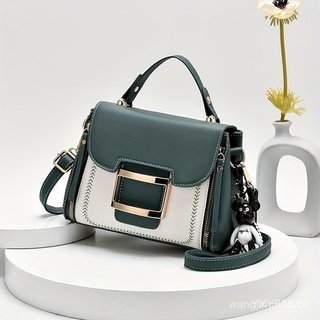Bolsa De Ombro Feminina Multifuncional De Couro Com Chaveiro Rajork FWOW