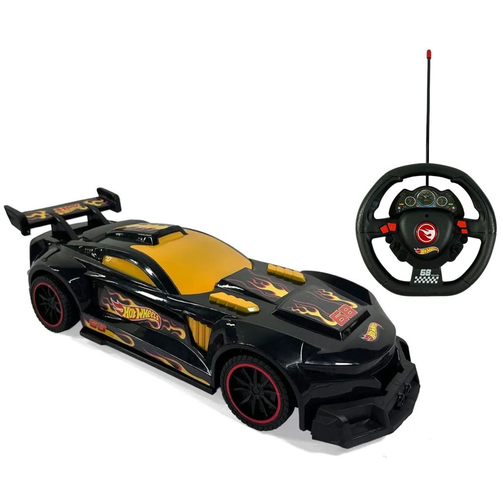 Carrinho de Controle Remoto Hot Wheels Track Ripper Preto Multikids - BR2578