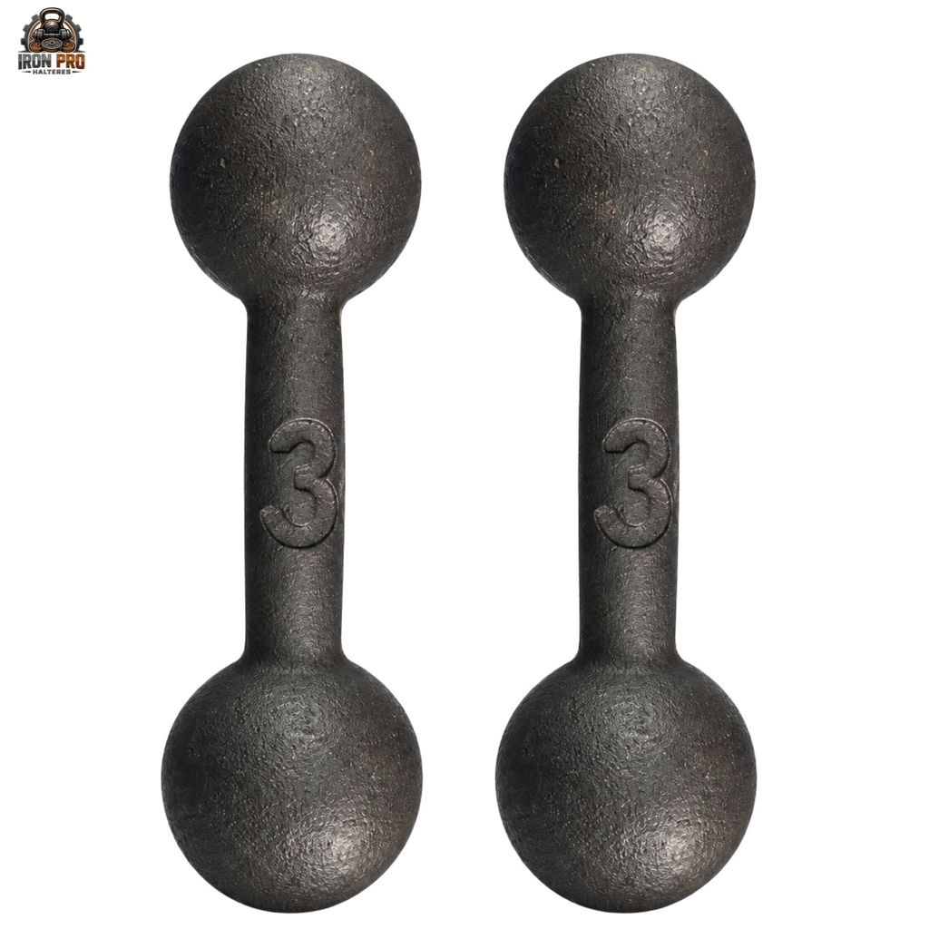 Halter Bola Pintado 3 kg PAR Fisioterapia Musculação Academia CrossFit Treino Funcional Fitness Peso Livre Exercício Cas
