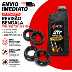 Kit Revisão Bengala Completo Yamaha Ybr Factor Yes 125 150 Retentor Bengala + Óleo Atf + Guarda Pó