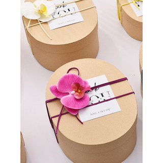 Novo estilo de papel Kraft mundo capa Oval caixa de presente criativo biscoito cozimento caixa de presente lembrança de 