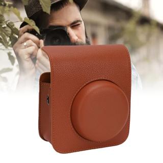 Capa protetora de câmera de couro PU vintage adequada para Fujifilm Mini 41 Instant com alça de ombro removível Textura