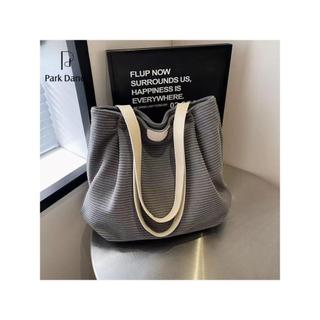 Bolsa de lona estilo coreano estilo preguiçoso PARKDANCE2024 novo estilo Diagonal bolsa de ombro grande capacidade bolsa