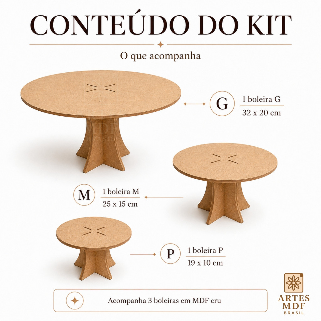 TRIO Boleira Decoração Festas — imagem 2 de 2